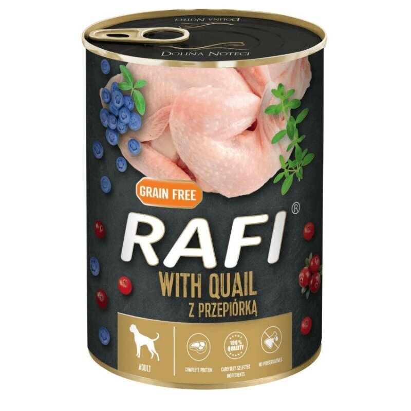 Rafi konservai šunims su putpelių mėsa, 400 g